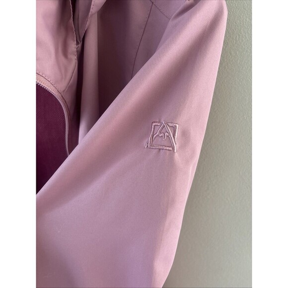 Avalanche Women’s Lightweight Zip-Up Windbreaker Jacket Roll Hood Sz L Rose Pink - Picture 5 of 7